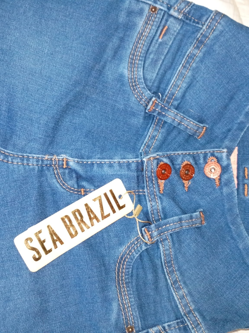 High-Rise Blue Denim Jeans